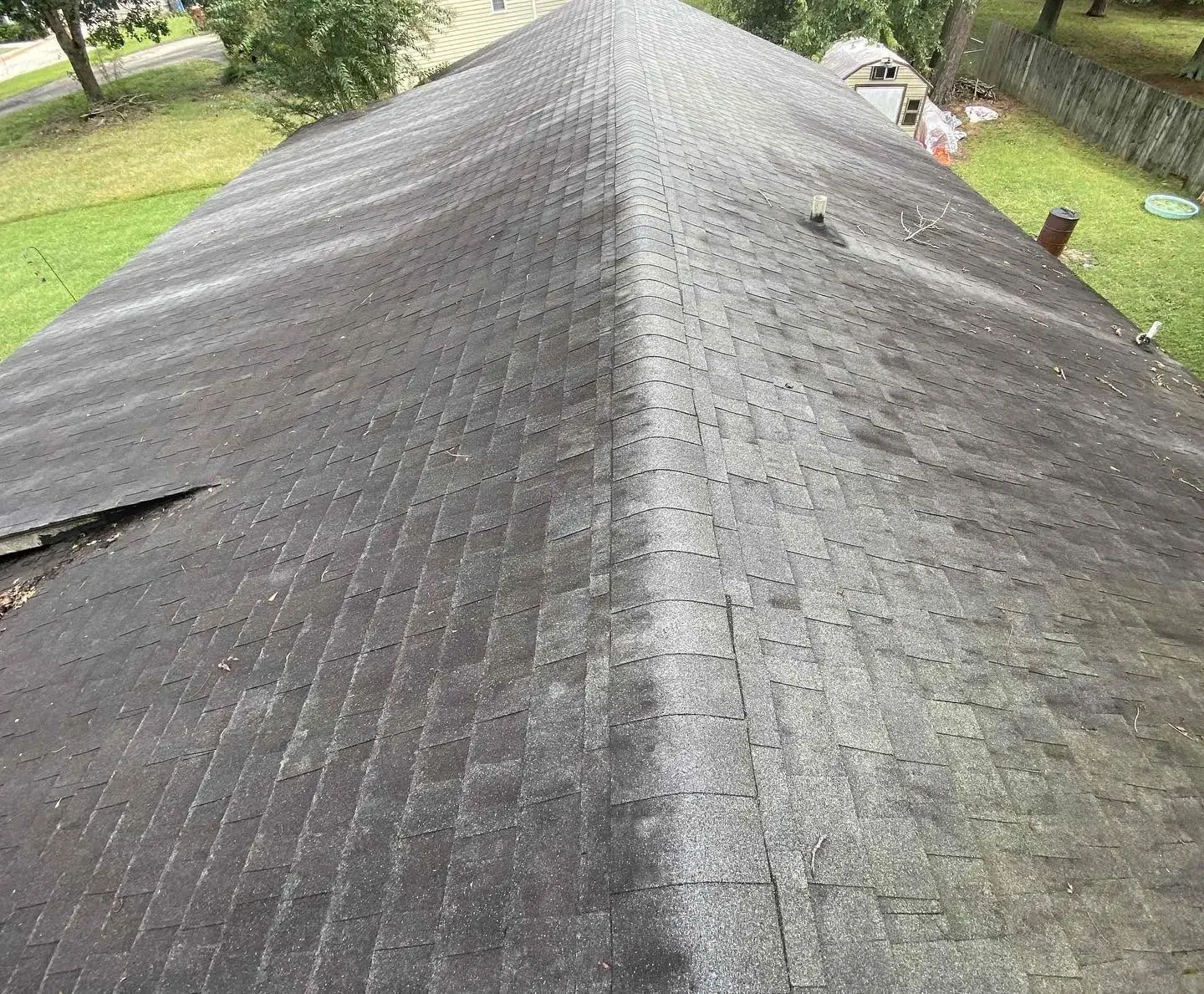 Flat roof membrane repair on a commercial Orlando building