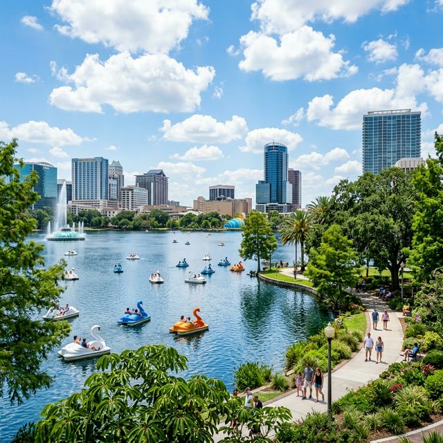 Lake Eola Park in Downtown Orlando