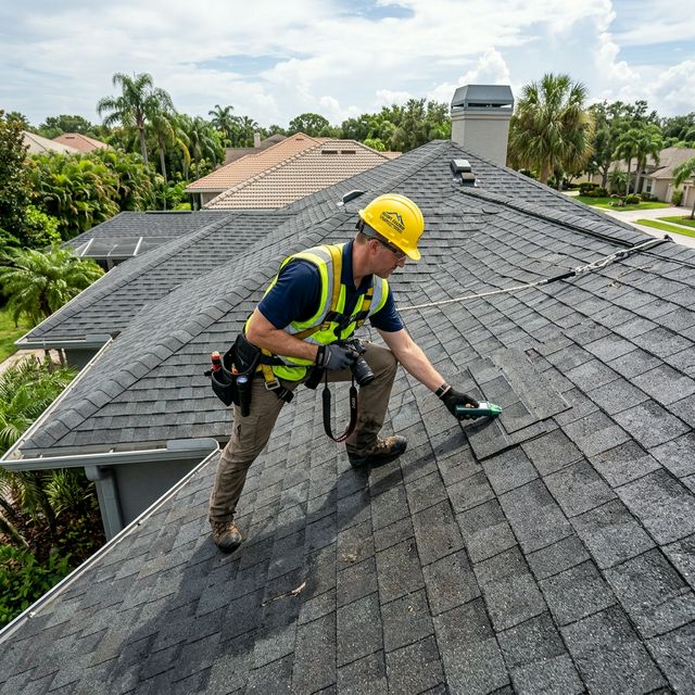 Professional Florida roof damage inspection
